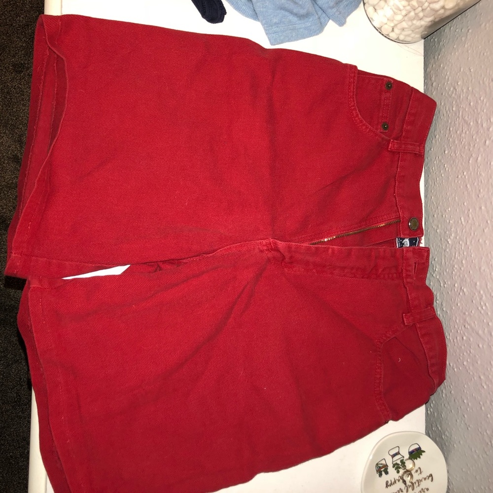 red vintage shorts